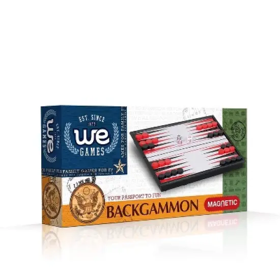 WE Games Foldable Magnetic Travel Backgammon Set - 8 in. image {2}