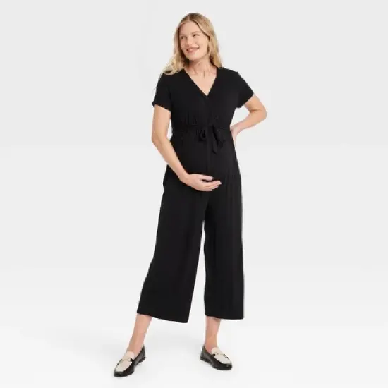 Short Sleeve Maternity And Beyond Jumpsuit - Isabel Maternity by Ingrid & Isabel&trade; image {3}