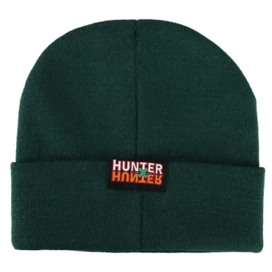 Hunter X Hunter Ribbed Knitted Green Beanie Hat image {2}