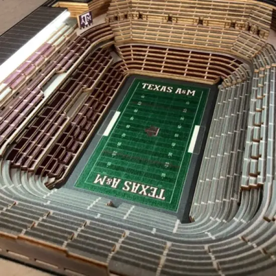 NCAA Texas A&M Aggies 25-Layer StadiumViews Lighted End Table image {2}