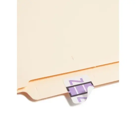 Smead A-Z Color-Coded Bar-Style End Tab Labels Letter Z Lavender 500/Roll 67096 image {2}
