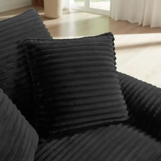 Dolonm 52 in. Modern Single Seat Sofa with Footrest - Wide Lounge Chair, Foam & Spring Cushioned for Living Room, Office image {8}