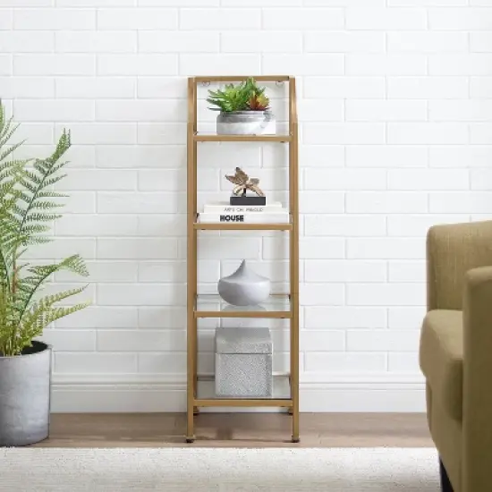 40" Aimee Short Etagere Gold - Crosley image {7}