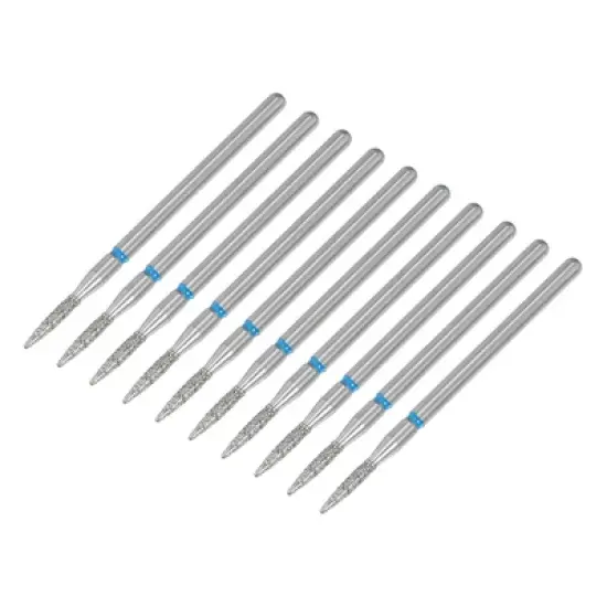 Unique Bargains Emery Nail Drill Bits Set for Acrylic Nails 3/32 Inch Nail Art Tools 43.8mm Length Blue 10 Pcs image {4}