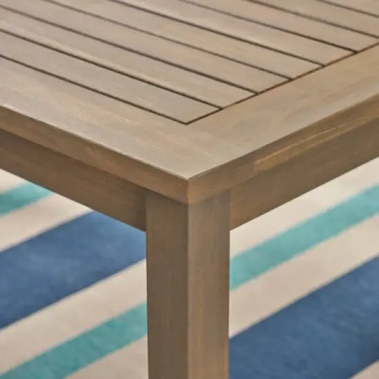 Peyton 4pc Acacia Wood Seating Set Gray/Dark Gray - Christopher Knight Home: Outdoor Conversation Furniture, Weather-Resistant Cushions image {4}