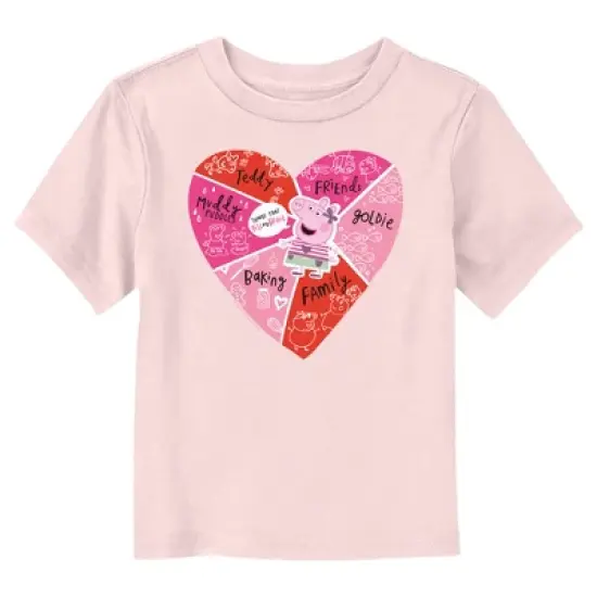 Toddler's Peppa Pig Things That Fill My Heart Doodles T-Shirt image {2}
