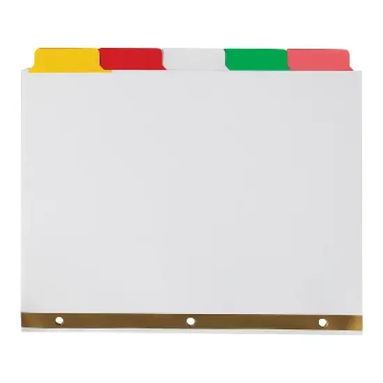 MyOfficeInnovations Big Tab Write-On Blank Paper Dividers 5-Tab Multicolor 4 Sets/PK 477148 image {4}