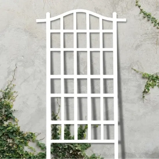 Dura-Trel Melrose 35 x 75 Inch Indoor Outdoor Garden Trellis Plant Support for Vines and Climbing Plants, Flowers, and Vegetables, White image {3}