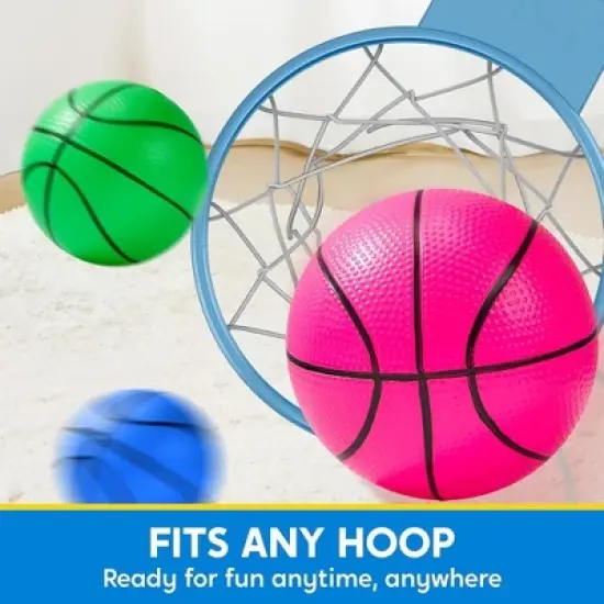 6 PCS Colorful Toddlers Basketballs for Kids Age 1-8, 5" Mini Basketballs Small Inflatable Rubber Sports Toy Ball Little Boy Girl Birthday Xmas Gift image {3}