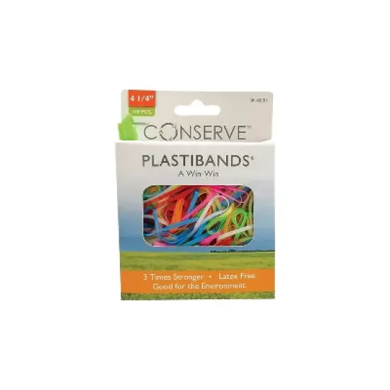 Baumgartens PlastiBands Size 4-1/4" 100/BX Assorted Colors SF6000 image {4}