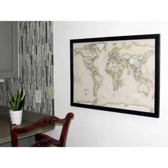 Home Magnetics World Map - L Tan image {1}