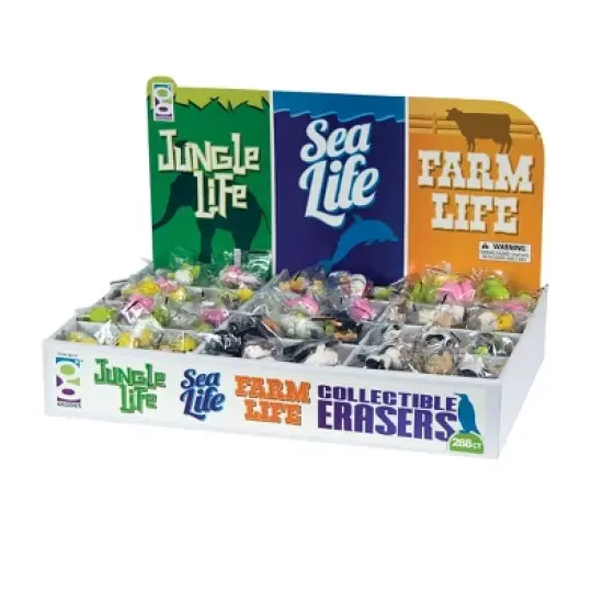 Geddes Jungle, Sea, and Farm Life 3D Eraser Assortment - 288 per display image {5}