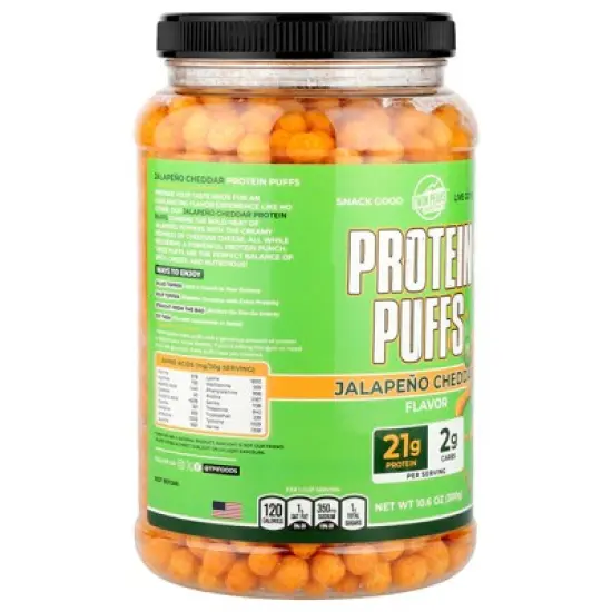 Twin Peaks Protein Puffs, Jalapeno Cheddar, 10.6 oz (300 g) image {3}