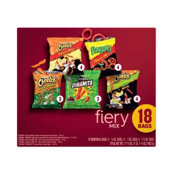 Frito-Lay Snacks Fiery Mix Variety Pack - 18ct image {1}