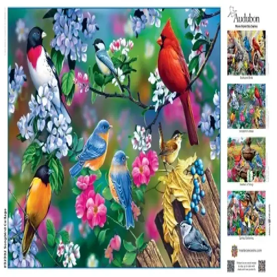MasterPieces 300 Piece EZ Grip Jigsaw Puzzle - Songbird Collage - 18"x24" image {4}