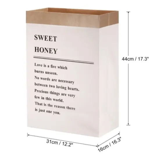 Unique Bargains Paper Bag without Handle Flower Bouquet Packaging Bag Khaki 6 Pcs image {1}