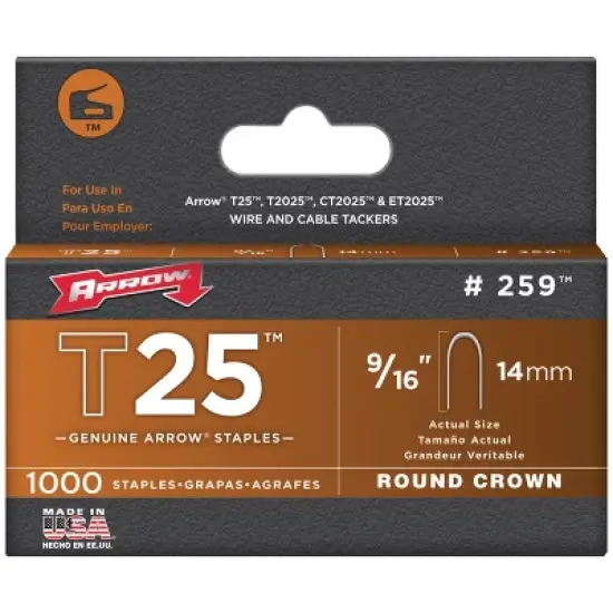 Arrow&reg; T25&trade; Round Crown Staples, 1,000 Pack image {8}