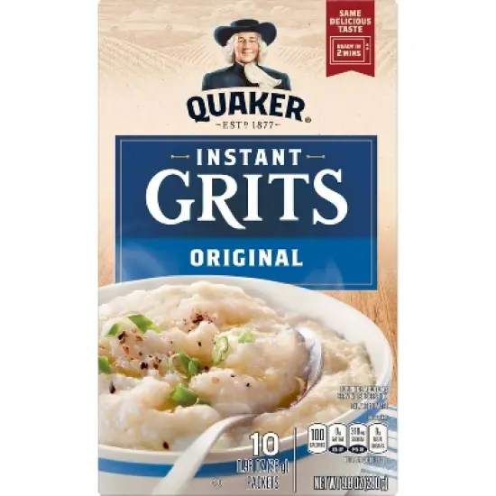 Quaker Instant Grits Plain - 10ct/9.8oz image {1}