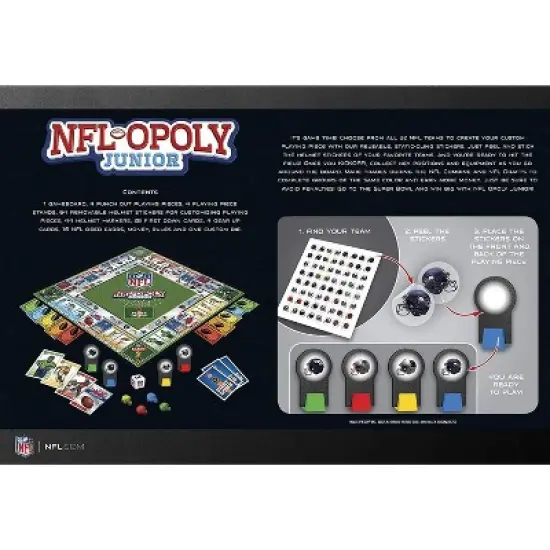 MasterPieces Inc NFL-opoly Junior Board Game | Collector's Edition Set image {1}
