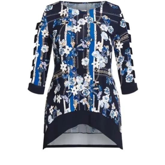 Women's Plus Size Alanah Top - navy | AVENUE STUDIO image {2}