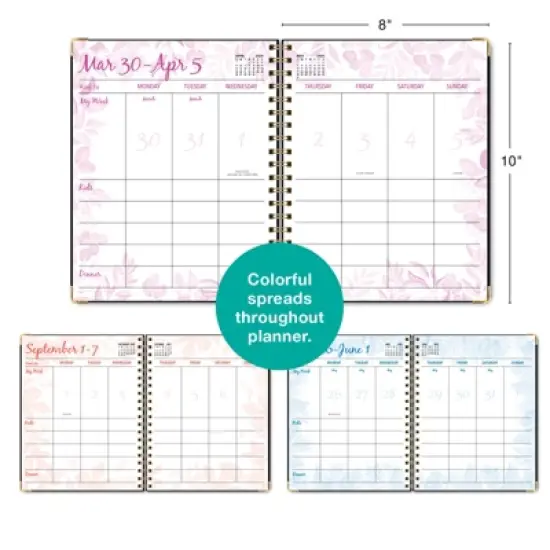 Global Printed Products AY 2025-2026 Mom Planner - 8"x10" (Navy Gold Numbers) image {6}