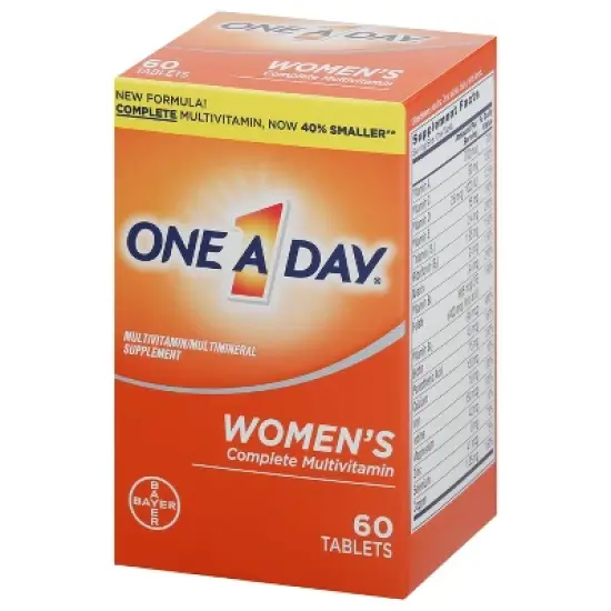 One A Day Women&rsquo;s Complete Multivitamin Tablets &ndash; Daily Immune, Heart, and Bone Health Support &ndash; 100 Count image {2}