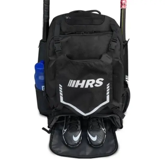 Hit Run Steal Bat Bag Backpack with Ventilated Shoe Pocket, Heavy Duty Fence Hook, and Padded Straps, Holds 4 Bats, Glove, Helmet, Cleats image {5}