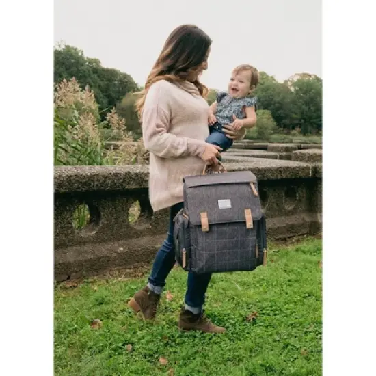 Eddie Bauer Cascade Plaid Diaper Bag - Gray image {8}