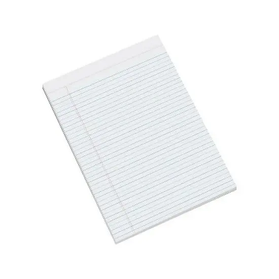 MyOfficeInnovations Notepads 8.5 x 11.75 Wide White 50 Sheets/Pad 12 Pads/Pack MYO814000 image {1}