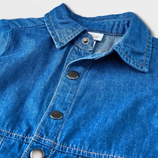 Baby Boys' Denim Coveralls - Cat & Jack&trade; Medium Wash image {2}