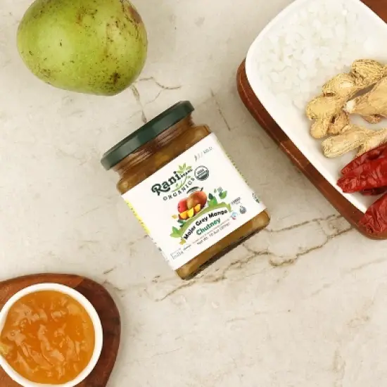Organic Major Grey Mango Chutney - 10.5oz (300g) - Rani Brand Authentic Indian Products image {1}