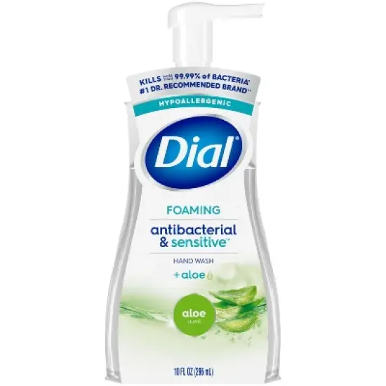 Dial Foaming Antibacterial Sensitive Hand Wash - Aloe - 10 fl oz image {9}