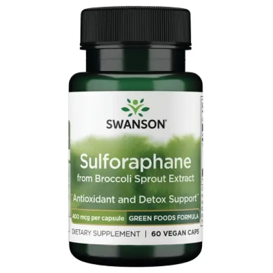 Swanson Herbal Supplements Sulforaphane from Broccoli Sprout Extract 400 mcg Veggie Capsule 60ct image {5}