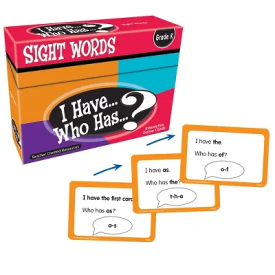 Teacher Created Resources I Have, Who Has Sight Words Game, Grade K image {2}
