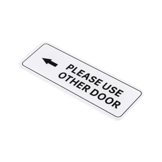 Unique Bargains Acrylic Self-Adhesive Decor Home Hotel Please Use Other Door Left Arrow Sign image {2}