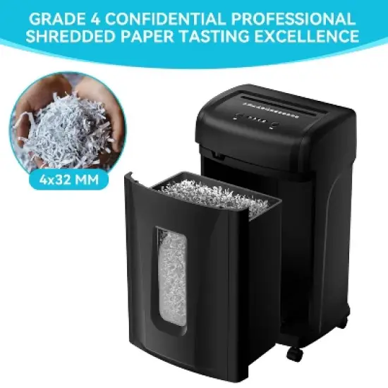 BestParts 22-Sheet Heavy-Duty Cross-Cut Paper Shredder with 9.24-Gallon Bin &ndash; Black image {3}