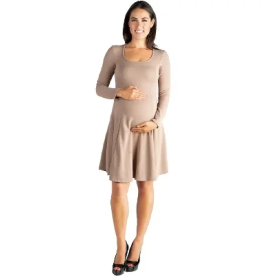 Long Sleeve Knee Length Masternity Dress image {7}