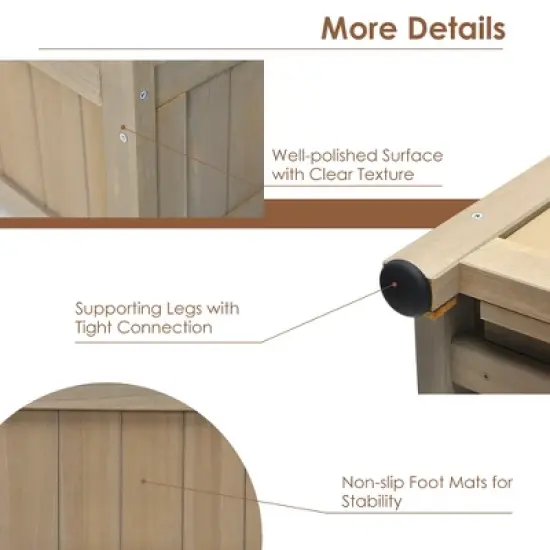 Costway 2PC 68in Wood Planter Box w/Trellis Raised Garden Bed for Climbing Plant image {5}