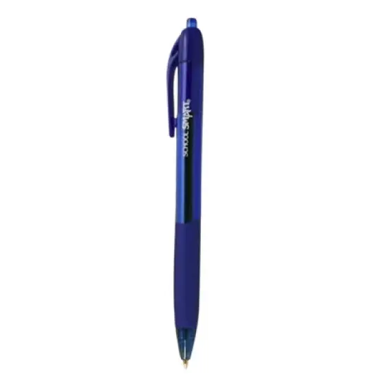 School Smart Retractable Hybrid Gel and Ink Pens, Blue, Pack of 48 image {6}