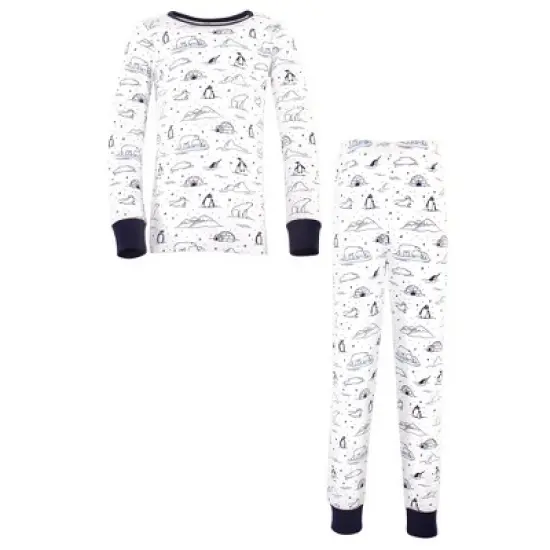 Touched by Nature Baby, Toddler and Kids Unisex Organic Cotton Tight-Fit Pajama Set, Arctic image {3}