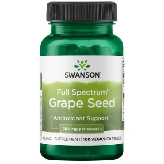 Swanson Full Spectrum Grape Seed, Supports Cardiovascular Health, 380 mg (100 Vegan Capsules) image {5}