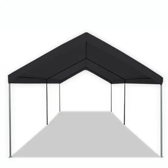 Caravan Canopy Domain 10 x 20 Foot Straight Leg Instant Canopy Tent Set, Black image {1}