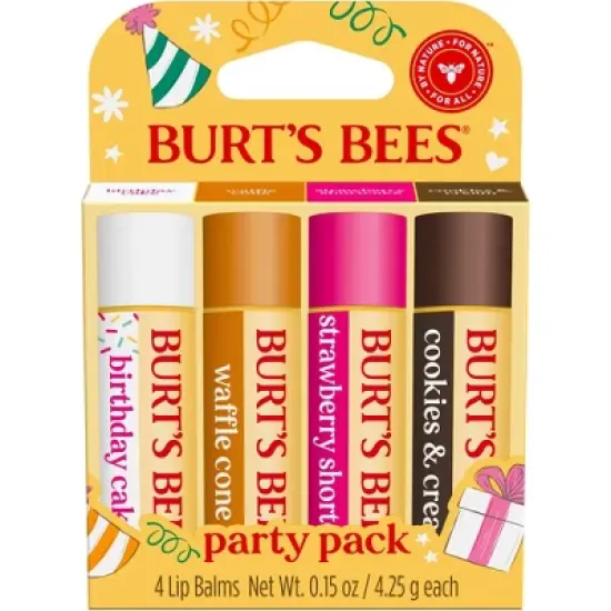 Burt's Bees Party Pack - Birthday Cake Variety - 0.6oz/4ct image {11}