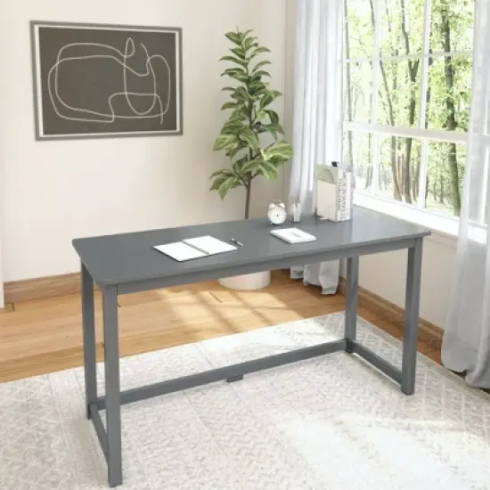 Plank+Beam Solid Wood Desk for Computer, Gaming, Study, Standing Desk for Home Office, 55" image {8}