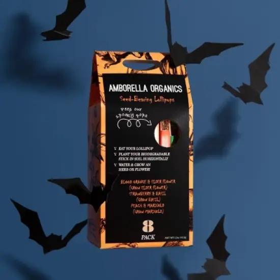 Amborella Organics 8pk Spooky Season Seed-Bearing Lollipops Flower Seeds image {2}