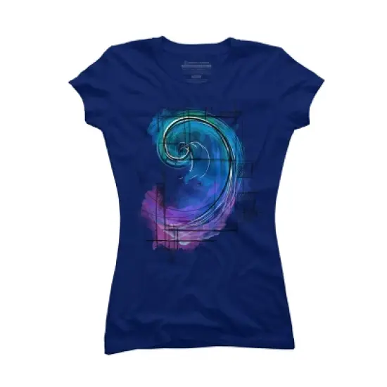 Junior's Design By Humans Fibonacci By timea T-Shirt image {7}