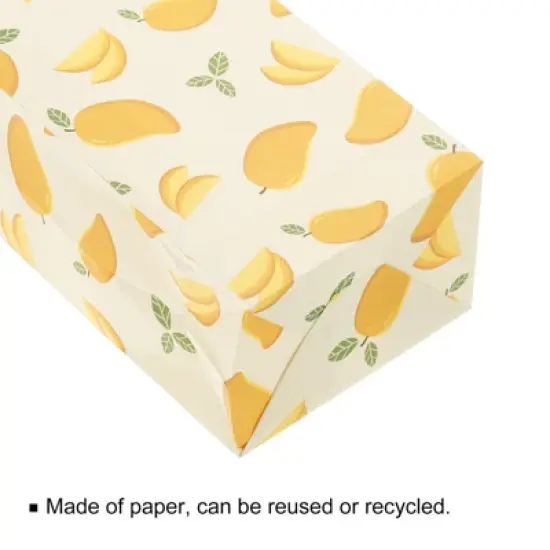 Unique Bargains Paper Gift Bag Pack Mango Storage Bag for Party Favor 50Pcs image {3}