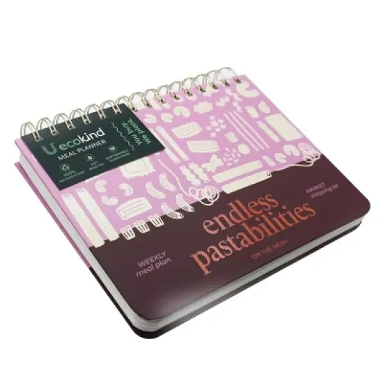 Continental Accessory Weekly Meal Planner Twin Wire Texture Hard Cover Journal 6.75"x8" 128 Sheets image {4}