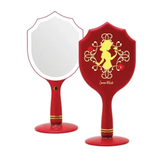 Impressions Vanity Disney Princess Handheld Lighted Makeup Mirror, Vanity Mirrors with Standing Base image {6}