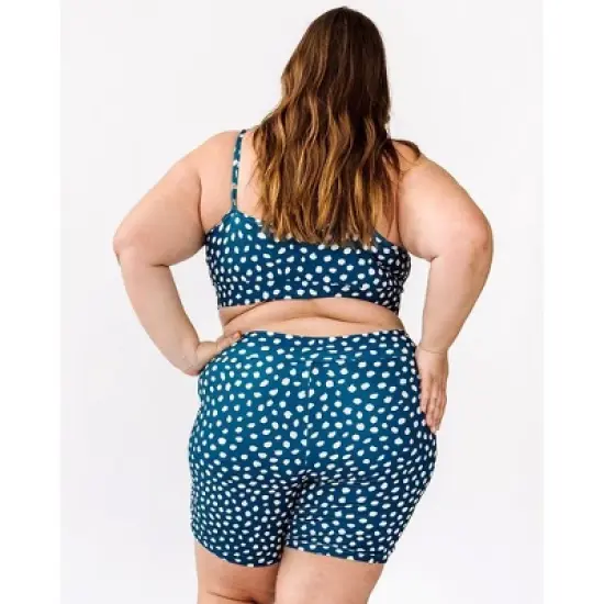 Lime Ricki Women's Indigo Dot Bike Short image {4}